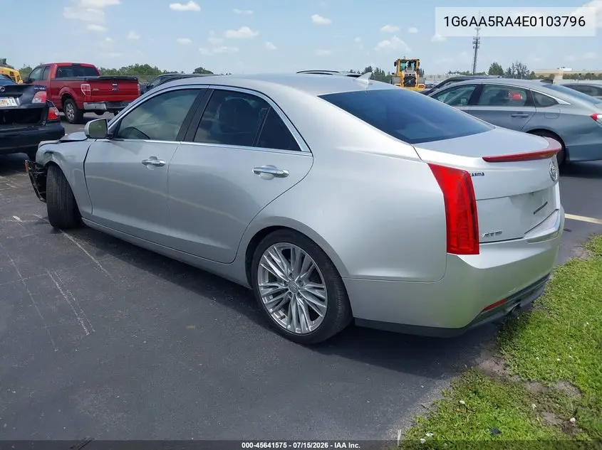 2014 Cadillac Ats Standard VIN: 1G6AA5RA4E0103796 Lot: 45641575