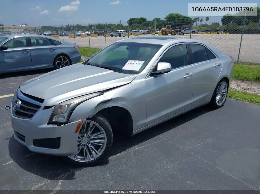 2014 Cadillac Ats Standard VIN: 1G6AA5RA4E0103796 Lot: 45641575