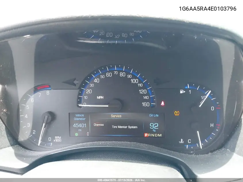 2014 Cadillac Ats Standard VIN: 1G6AA5RA4E0103796 Lot: 45641575