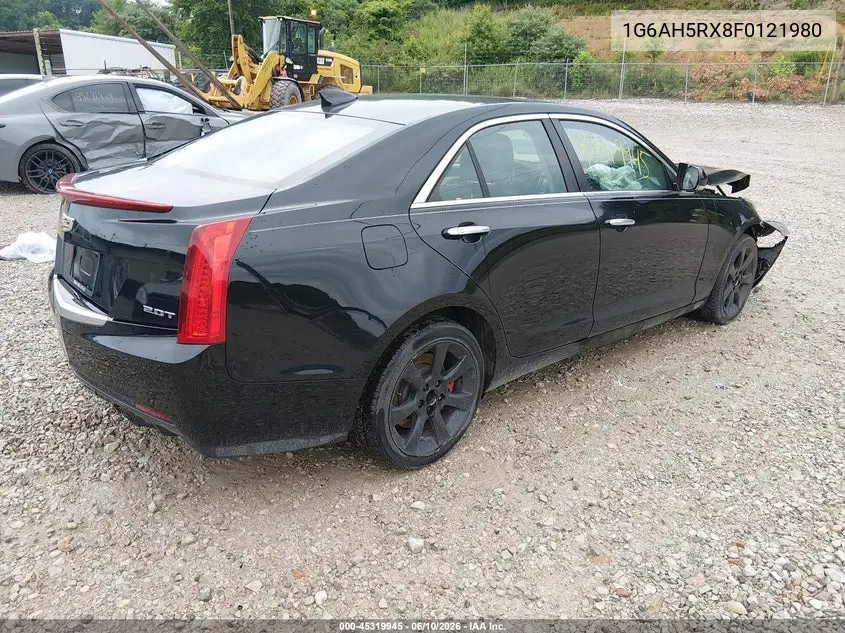 2015 Cadillac Ats Luxury VIN: 1G6AH5RX8F0121980 Lot: 45319945