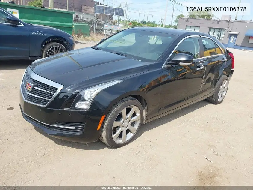 2015 Cadillac Ats Luxury VIN: 1G6AH5RXXF0106378 Lot: 45328668