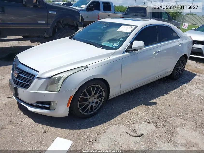 2015 Cadillac Ats Performance VIN: 1G6AC5S37F0115027 Lot: 45340408