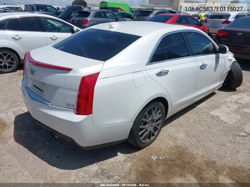 2015 Cadillac Ats Performance VIN: 1G6AC5S37F0115027 Lot: 45340408