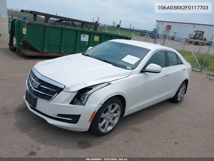 2015 Cadillac Ats Standard VIN: 1G6AG5RX2F0117703 Lot: 45489587