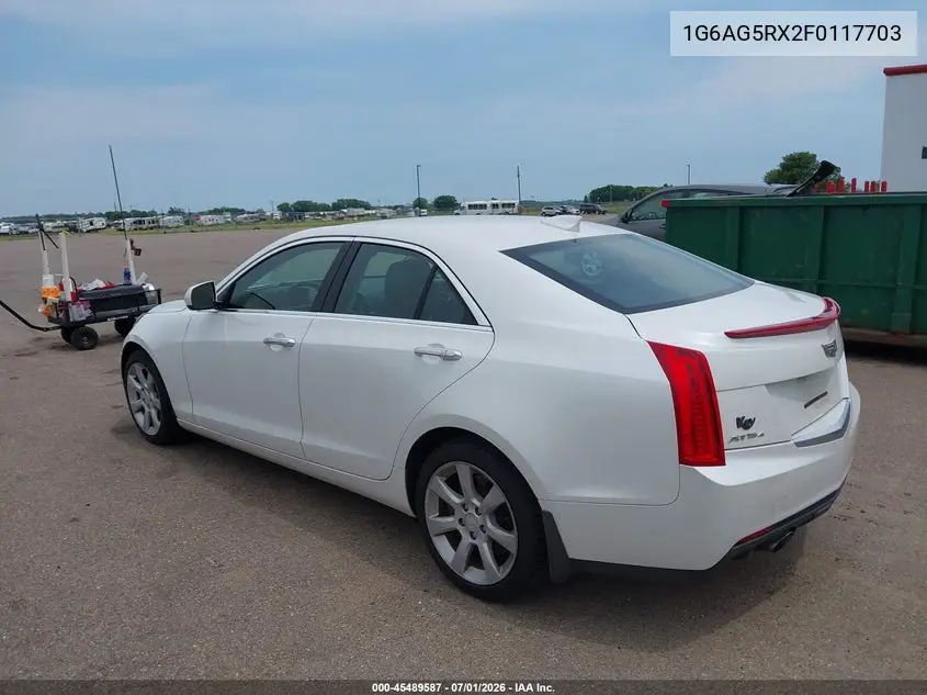 2015 Cadillac Ats Standard VIN: 1G6AG5RX2F0117703 Lot: 45489587