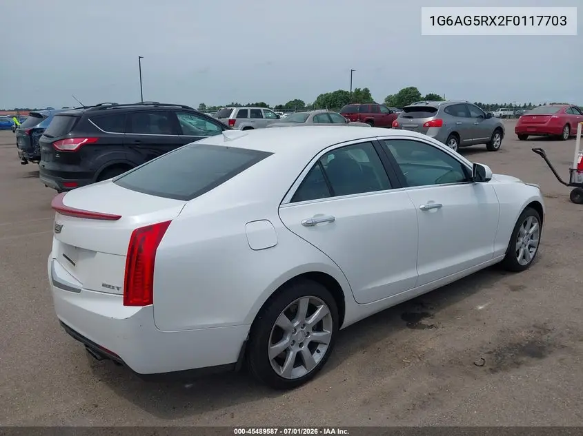 2015 Cadillac Ats Standard VIN: 1G6AG5RX2F0117703 Lot: 45489587