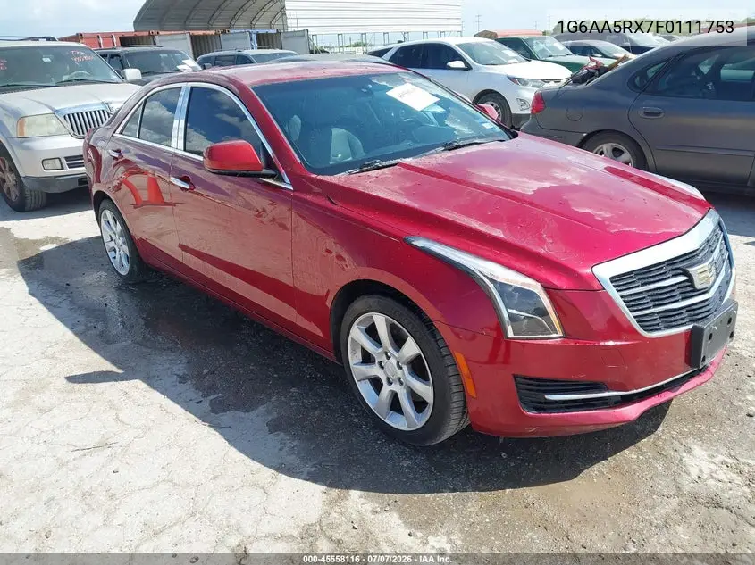 2015 Cadillac Ats Standard VIN: 1G6AA5RX7F0111753 Lot: 45558116