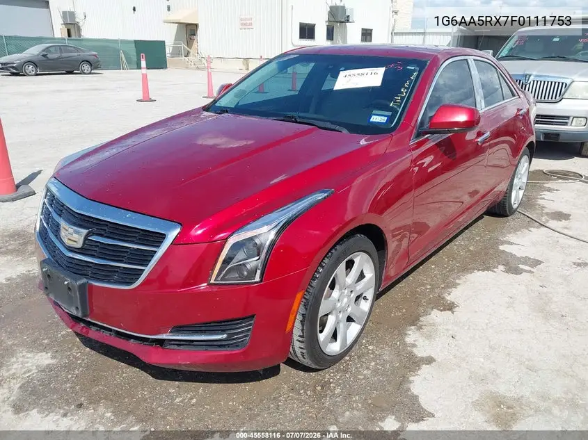 2015 Cadillac Ats Standard VIN: 1G6AA5RX7F0111753 Lot: 45558116