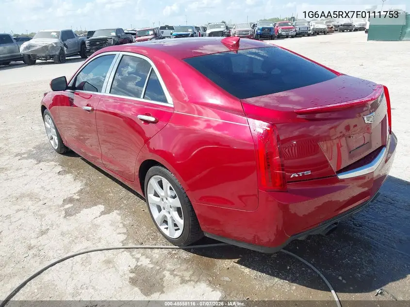 2015 Cadillac Ats Standard VIN: 1G6AA5RX7F0111753 Lot: 45558116