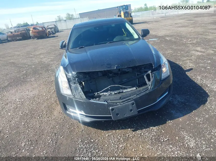 2016 Cadillac Ats Luxury VIN: 1G6AH5SX6G0104087 Lot: 12617448
