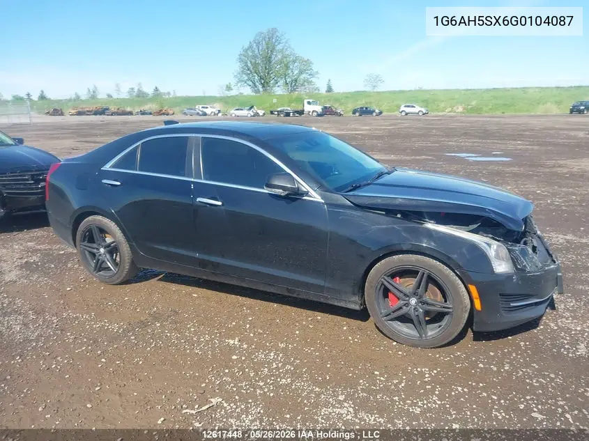 2016 Cadillac Ats Luxury VIN: 1G6AH5SX6G0104087 Lot: 12617448