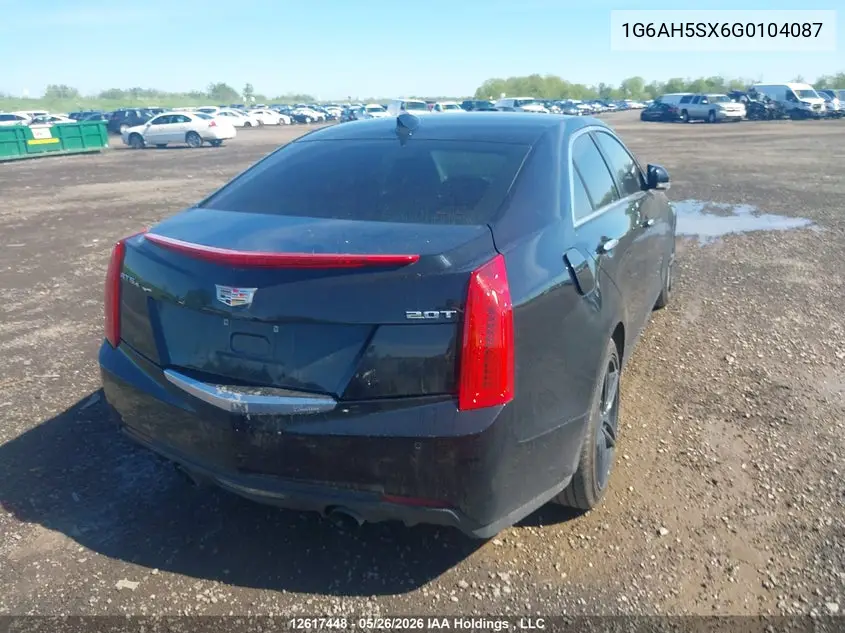 2016 Cadillac Ats Luxury VIN: 1G6AH5SX6G0104087 Lot: 12617448