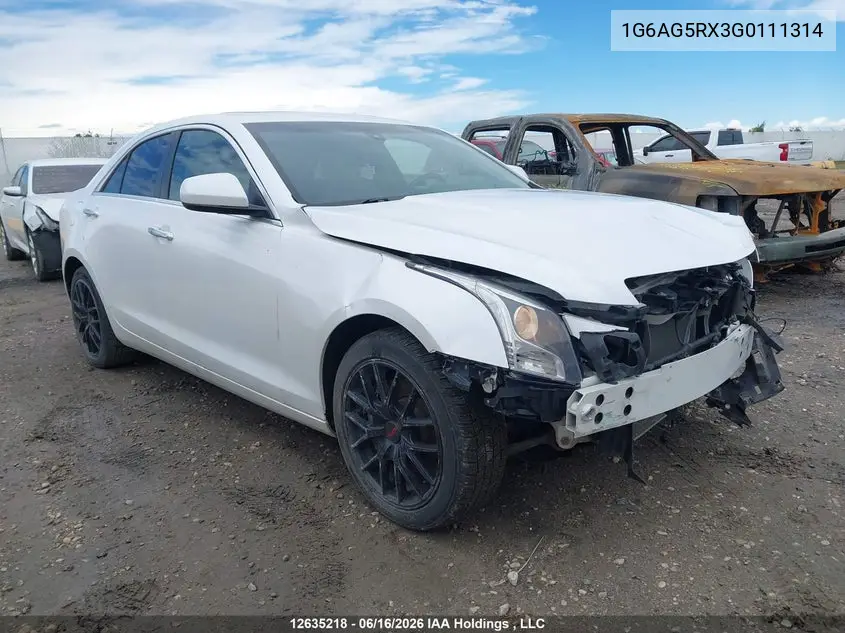 2016 Cadillac Ats Turbo VIN: 1G6AG5RX3G0111314 Lot: 12635218