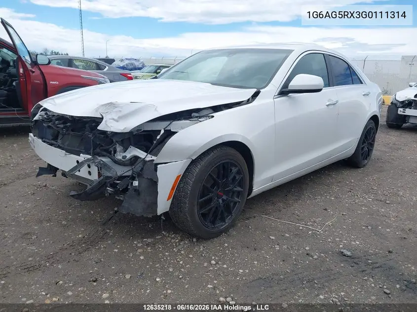 2016 Cadillac Ats Turbo VIN: 1G6AG5RX3G0111314 Lot: 12635218