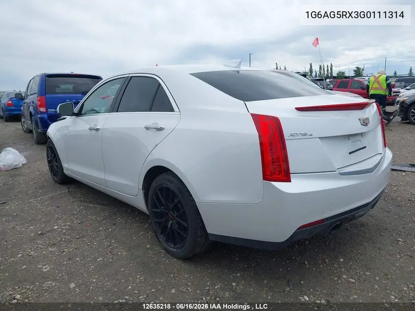 2016 Cadillac Ats Turbo VIN: 1G6AG5RX3G0111314 Lot: 12635218