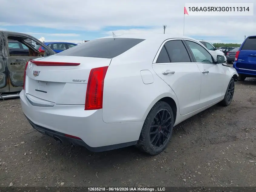 2016 Cadillac Ats Turbo VIN: 1G6AG5RX3G0111314 Lot: 12635218