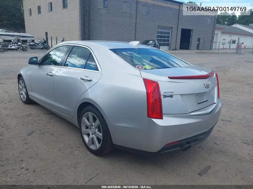 2016 Cadillac Ats Standard VIN: 1G6AA5RA7G0149769 Lot: 45332849