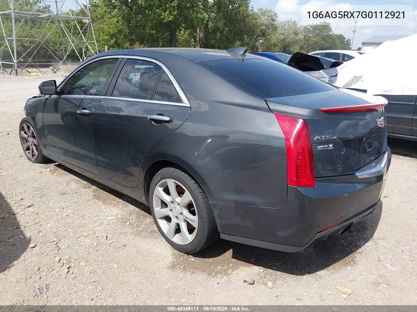 2016 Cadillac Ats Standard VIN: 1G6AG5RX7G0112921 Lot: 45346113