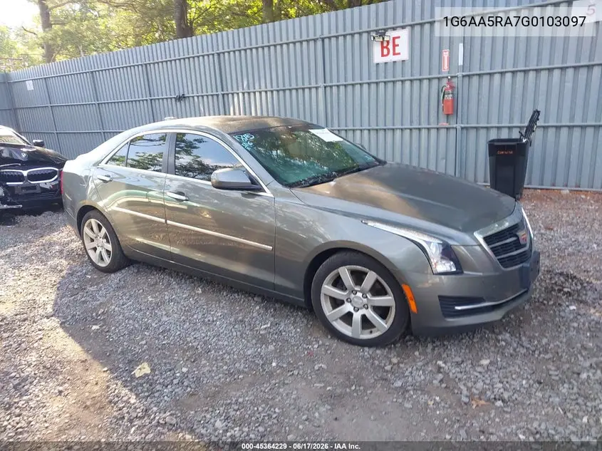 2016 Cadillac Ats Standard VIN: 1G6AA5RA7G0103097 Lot: 45364229