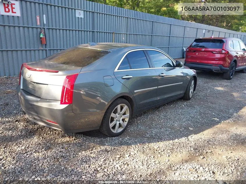 2016 Cadillac Ats Standard VIN: 1G6AA5RA7G0103097 Lot: 45364229