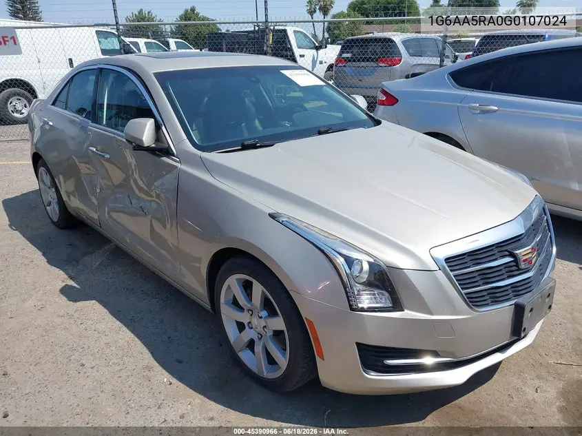 2016 Cadillac Ats Standard VIN: 1G6AA5RA0G0107024 Lot: 45390966
