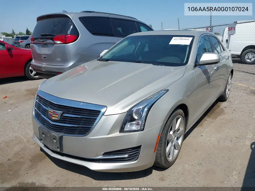 2016 Cadillac Ats Standard VIN: 1G6AA5RA0G0107024 Lot: 45390966