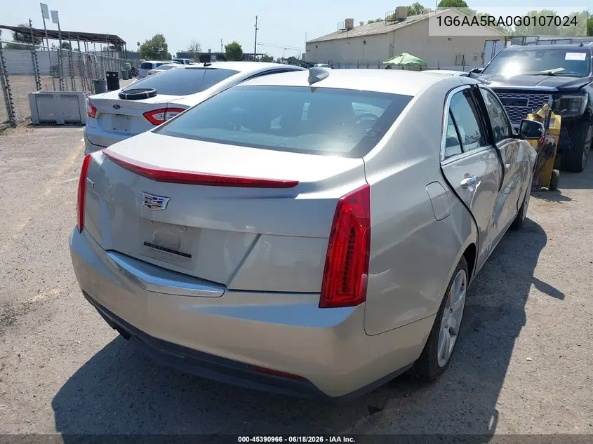 2016 Cadillac Ats Standard VIN: 1G6AA5RA0G0107024 Lot: 45390966