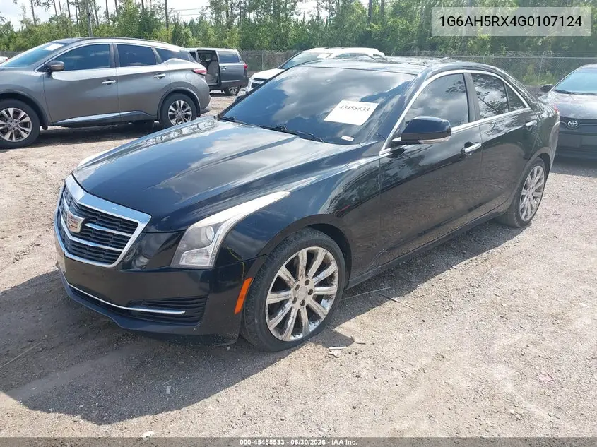 2016 Cadillac Ats Luxury Collection VIN: 1G6AH5RX4G0107124 Lot: 45455533