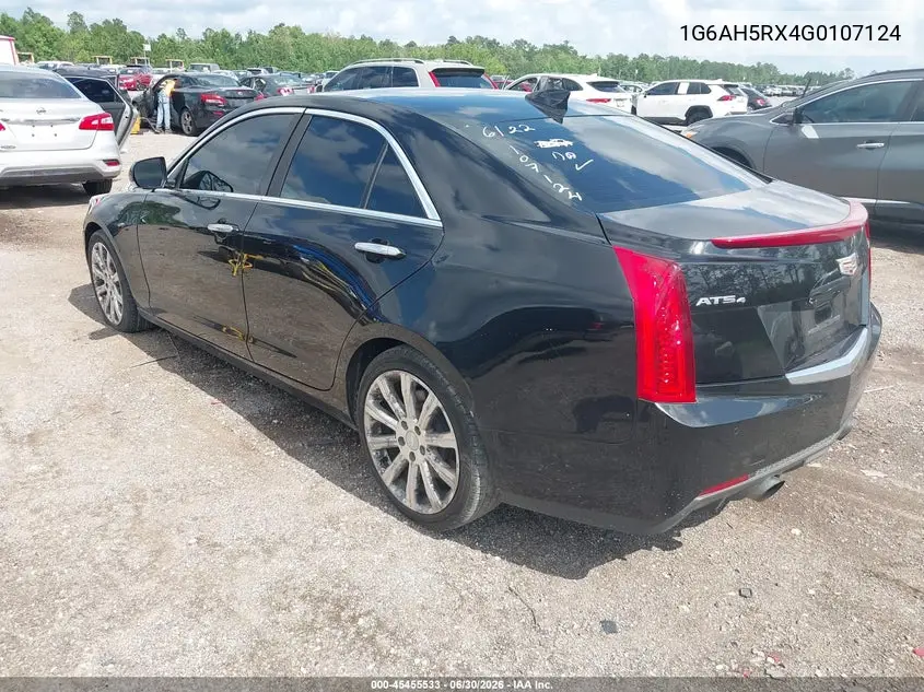 2016 Cadillac Ats Luxury Collection VIN: 1G6AH5RX4G0107124 Lot: 45455533