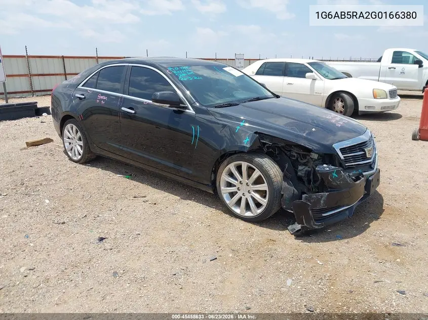 2016 Cadillac Ats Luxury Collection VIN: 1G6AB5RA2G0166380 Lot: 45458633