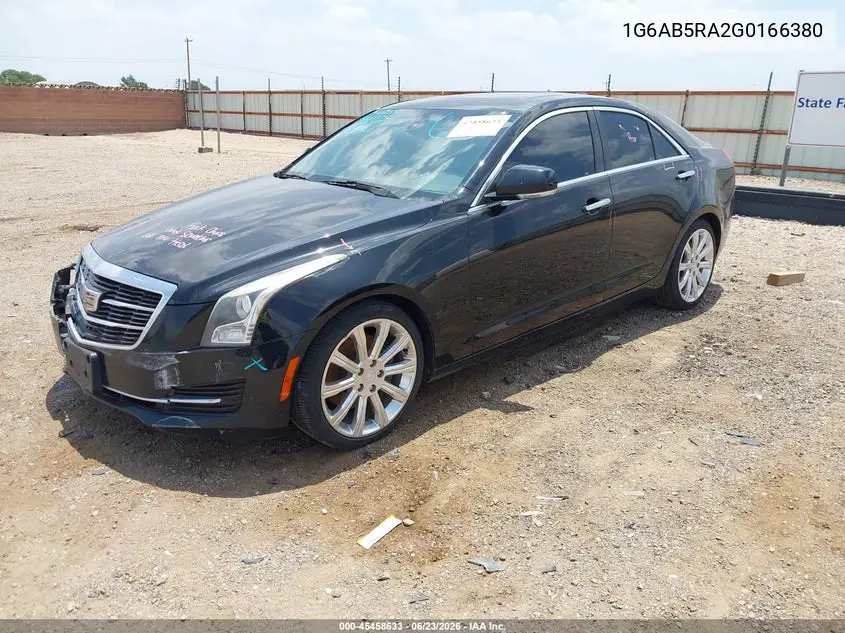 2016 Cadillac Ats Luxury Collection VIN: 1G6AB5RA2G0166380 Lot: 45458633