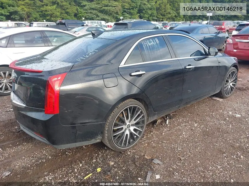 2016 Cadillac Ats Standard VIN: 1G6AA5RAXG0146218 Lot: 45527480