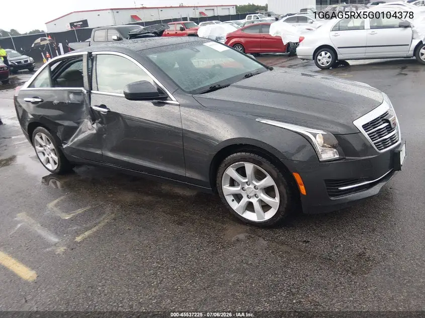 2016 Cadillac Ats Standard VIN: 1G6AG5RX5G0104378 Lot: 45537225