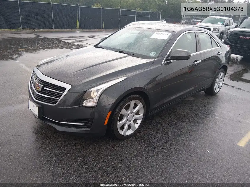 2016 Cadillac Ats Standard VIN: 1G6AG5RX5G0104378 Lot: 45537225