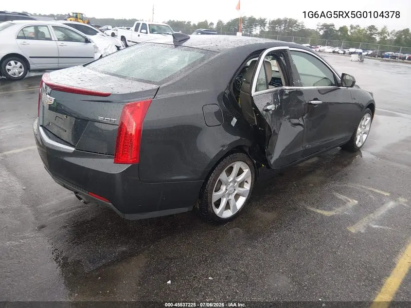 2016 Cadillac Ats Standard VIN: 1G6AG5RX5G0104378 Lot: 45537225