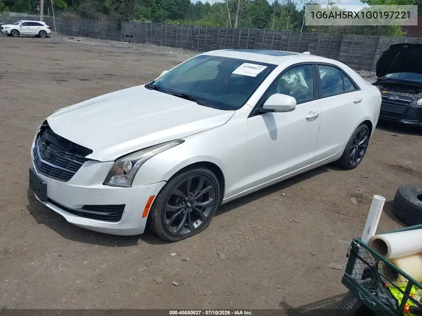 2016 Cadillac Ats Luxury Collection VIN: 1G6AH5RX1G0197221 Lot: 45580027