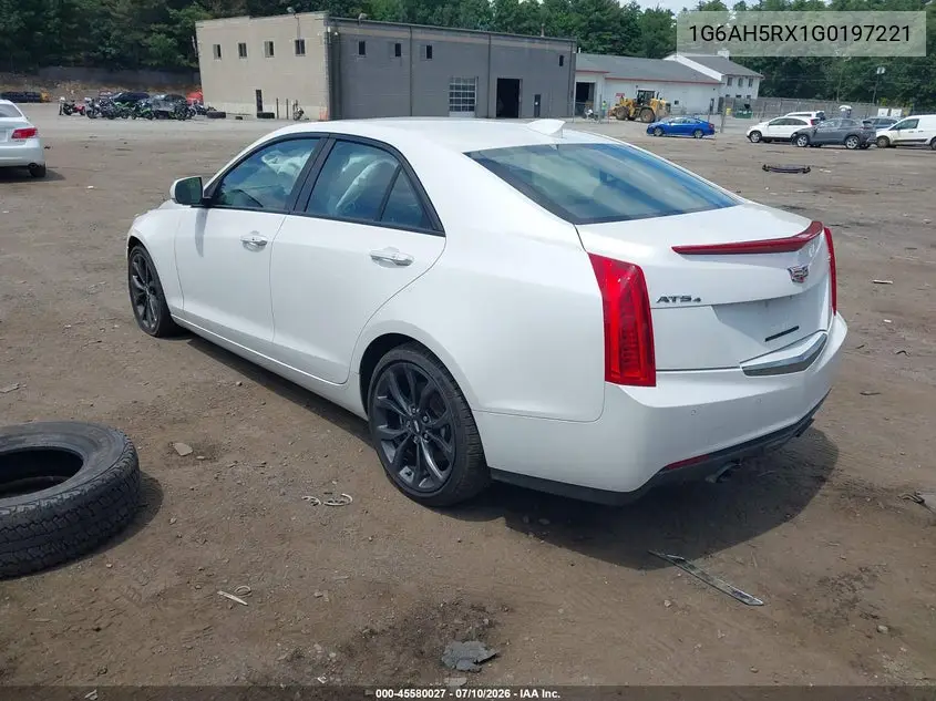 2016 Cadillac Ats Luxury Collection VIN: 1G6AH5RX1G0197221 Lot: 45580027