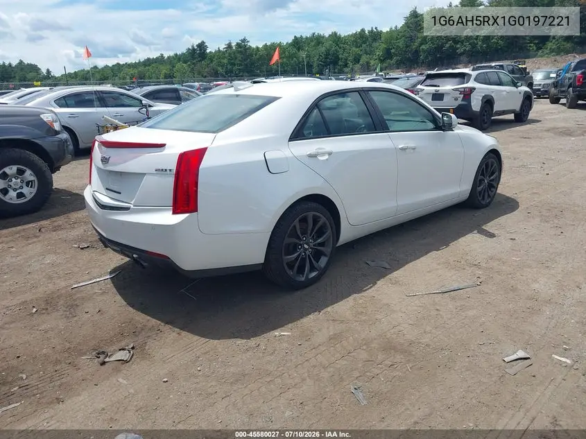2016 Cadillac Ats Luxury Collection VIN: 1G6AH5RX1G0197221 Lot: 45580027