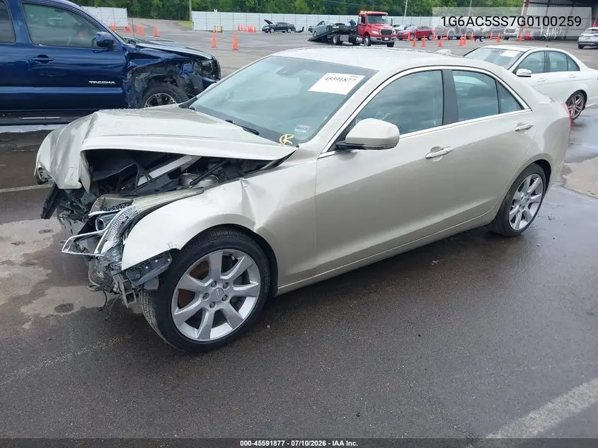 2016 Cadillac Ats Performance Collection VIN: 1G6AC5SS7G0100259 Lot: 45591877