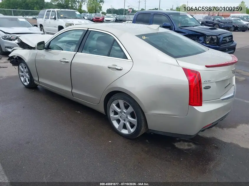 2016 Cadillac Ats Performance Collection VIN: 1G6AC5SS7G0100259 Lot: 45591877