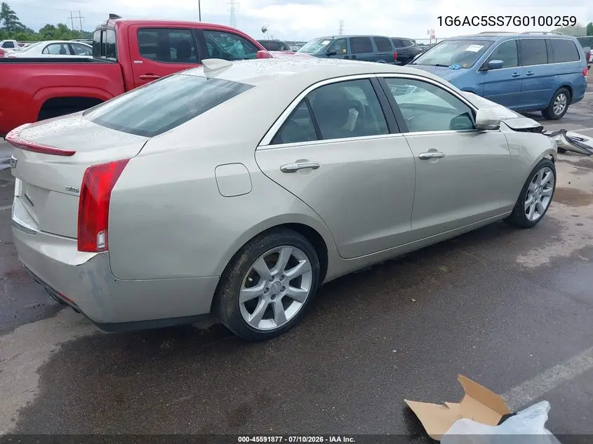 2016 Cadillac Ats Performance Collection VIN: 1G6AC5SS7G0100259 Lot: 45591877