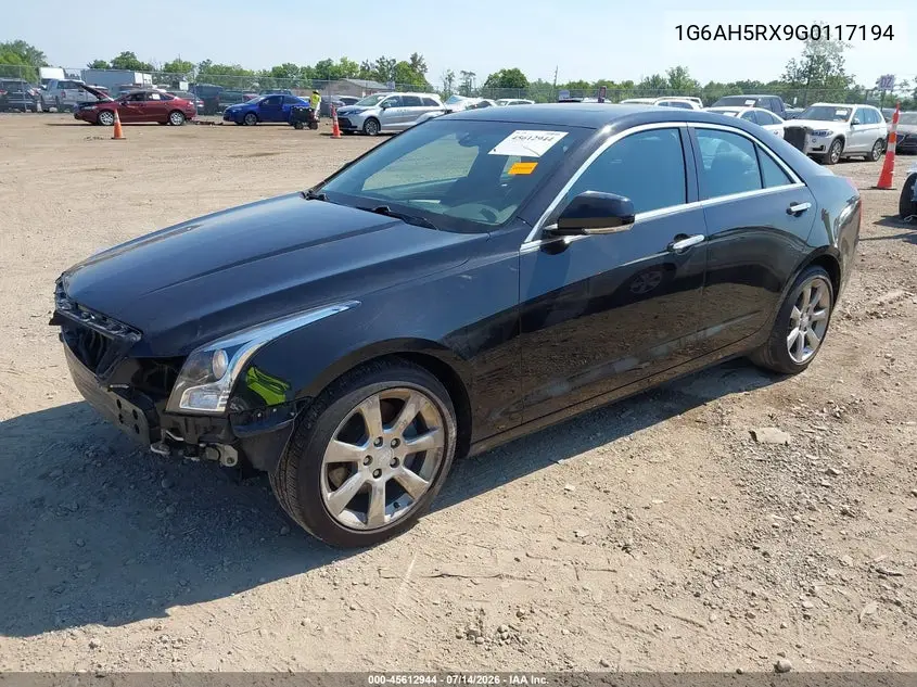 2016 Cadillac Ats Luxury Collection VIN: 1G6AH5RX9G0117194 Lot: 45612944
