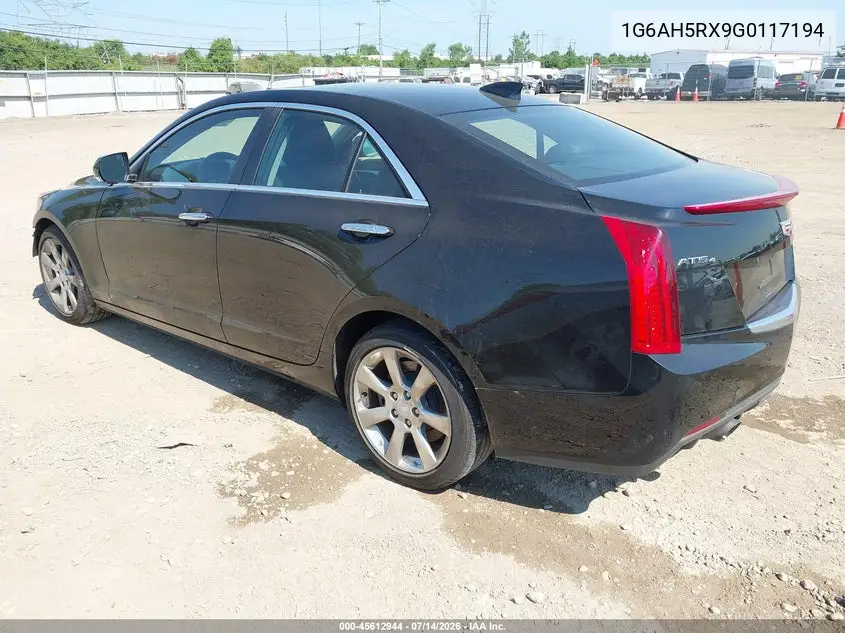 2016 Cadillac Ats Luxury Collection VIN: 1G6AH5RX9G0117194 Lot: 45612944