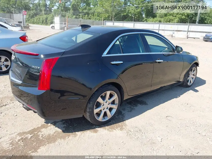 2016 Cadillac Ats Luxury Collection VIN: 1G6AH5RX9G0117194 Lot: 45612944