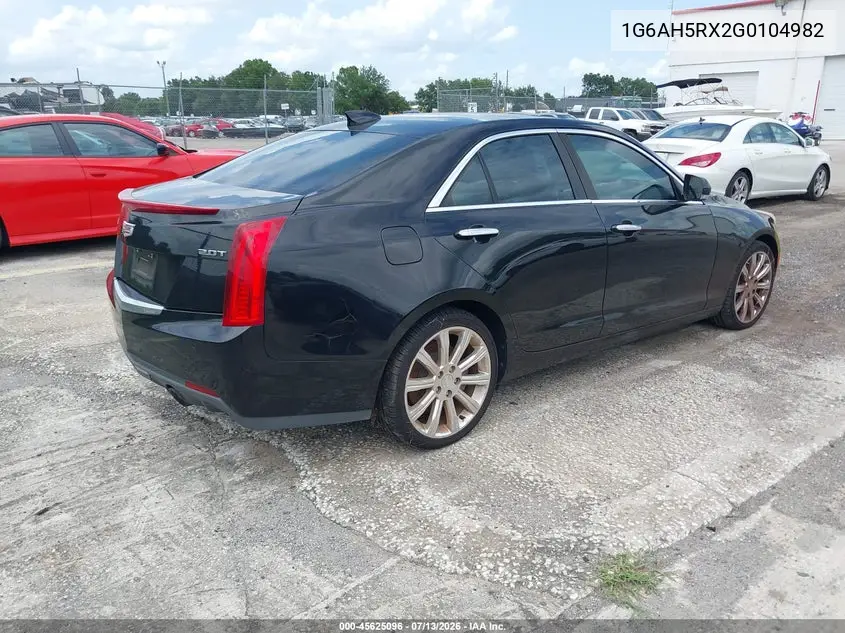 2016 Cadillac Ats Luxury Collection VIN: 1G6AH5RX2G0104982 Lot: 45625096