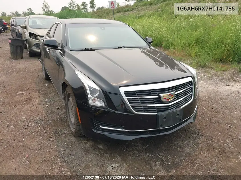 2017 Cadillac Ats Luxury VIN: 1G6AH5RX7H0141785 Lot: 12652130