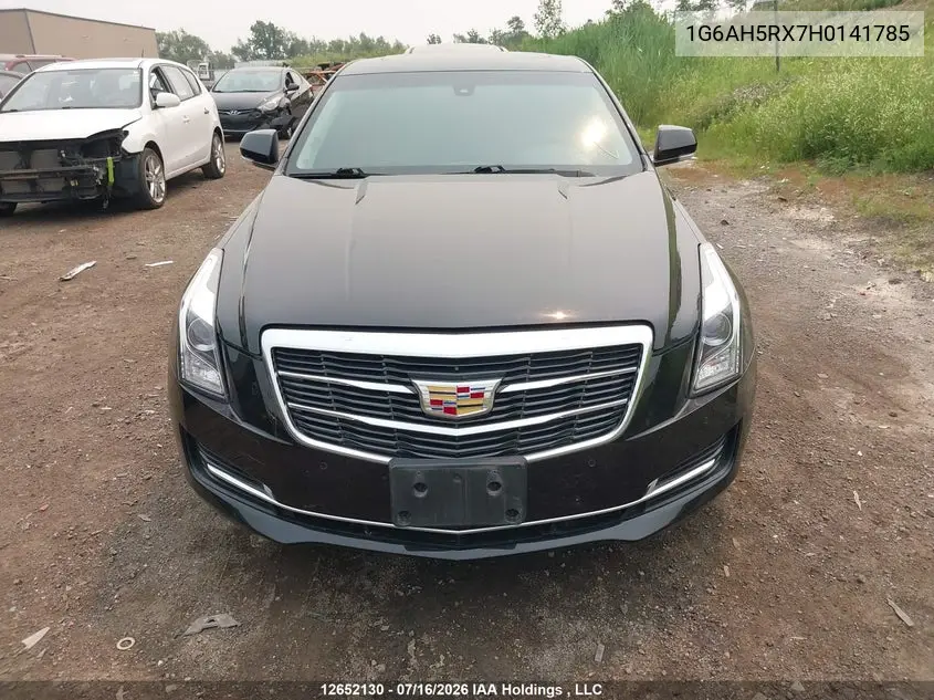 2017 Cadillac Ats Luxury VIN: 1G6AH5RX7H0141785 Lot: 12652130