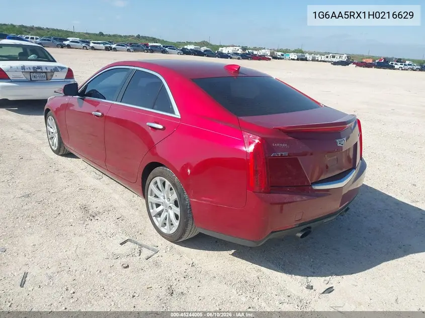 2017 Cadillac Ats Standard VIN: 1G6AA5RX1H0216629 Lot: 45244005