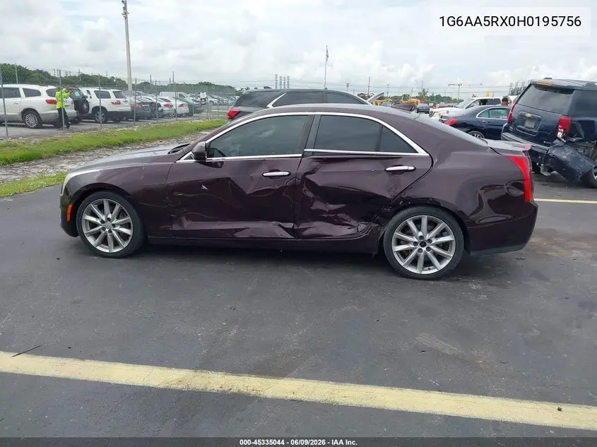 2017 Cadillac Ats Standard VIN: 1G6AA5RX0H0195756 Lot: 45335044