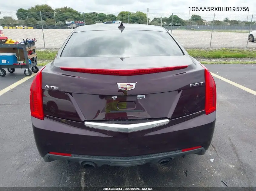 2017 Cadillac Ats Standard VIN: 1G6AA5RX0H0195756 Lot: 45335044